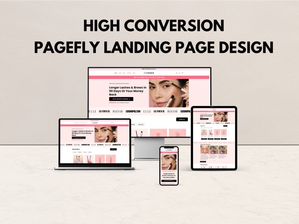 High Conversion pagefly landing page design